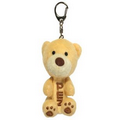 Plush Tan Bear Pez Dispenser Keychain